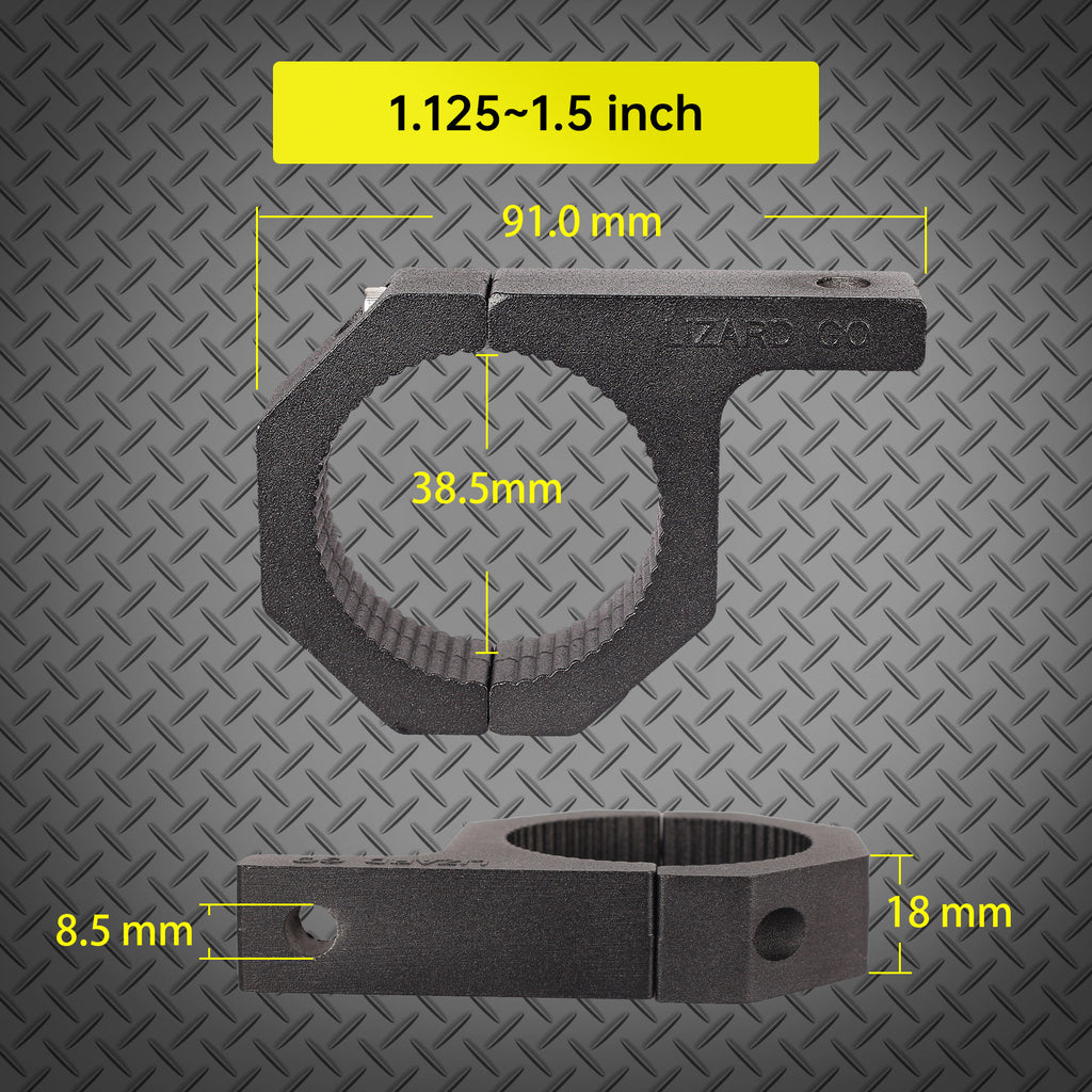 1.125 inch 1.25 inch 1.5 inch Tubing Clamps -2Pack, Roll Cage Bar 1.125" to 1.5" Mounting Bracket Available Diameter Bar