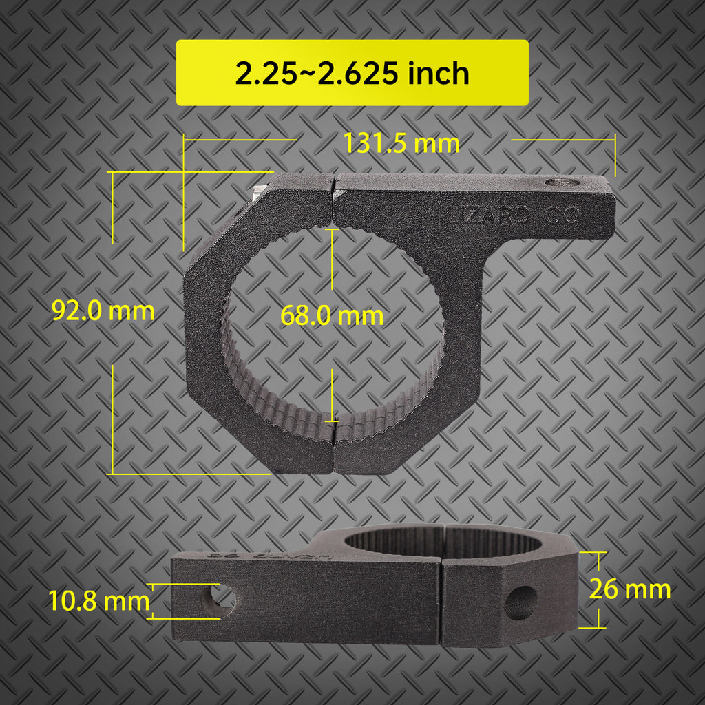 2.25 inch 2.375 inch 2.5 inch 2.625 inch Roll Bar Clamps-2Pack,Tubing 2.25" to 2.625" Mounting Bracket Available Diameter Bar