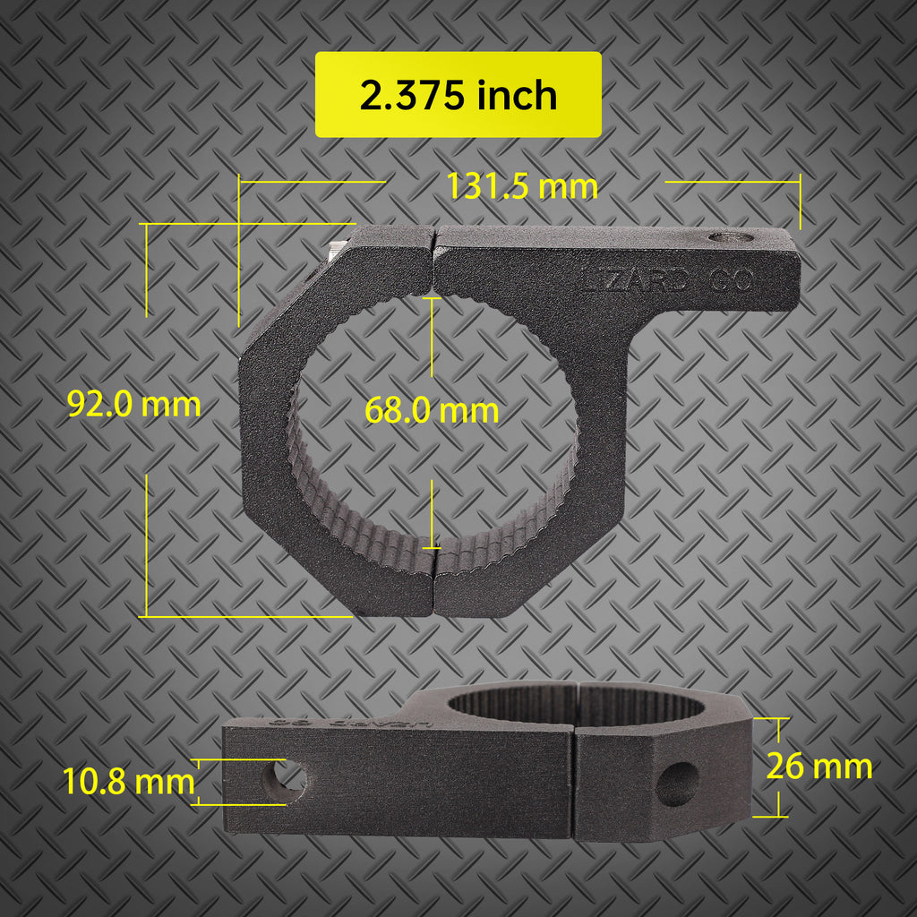 2.375inch Bar Clamps Tube Mounting Bracket for Bar Diameter 2-3/8" Tube Mounting(2Pack) (2.375)