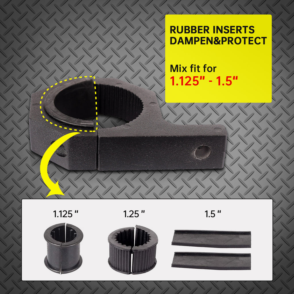 1.125 inch 1.25 inch 1.5 inch Tubing Clamps -2Pack, Roll Cage Bar 1.125" to 1.5" Mounting Bracket Available Diameter Bar